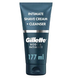 Gillette Body and Intimate Shave Cream + Cleanser, Gentle Formula, Formulated for Pubic Hair, with Aloe, Paraben Free 150 ml