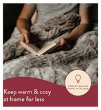 Dreamland Hygge Days Faux Fur Warming Throw - Zebra