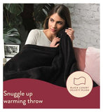 Dreamland Snuggle Up Warming Throw - Black 120X160Cm