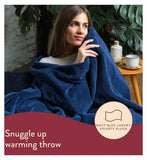 Dreamland Snuggle Up Warming Throw - Navy 120X160Cm