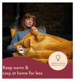 Dreamland Hurry Home Warming Throw - Mustard 160X120