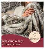 Dreamland Hygge Days Faux Fur Warming Throw - Fallow Deer