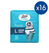 Boots Staydry Pants Large - 192 Pants (16 Pack Bundle)