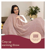 Dreamland Cosy Up Silky Soft Faux Fur Warming Throw Pink 160X120 Cm