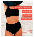 NIXI Body Coni Black 30 VPL-Free High Waist Leakproof Knickers