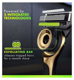 Gillette Labs With Exfoliating Bar Razor Champion Gold Edition, 1 Handle, 5 Blades, 1 Hanger, 1 Case
