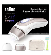 Braun Smart IPL Skin i·expert, At Home Hair Removal, Pouch, Venus Razor, 2 Heads, PL7147