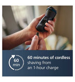 Philips Wet & Dry Electric Shaver Series 3000 with 5D Flex & Pivot heads, Travel Pouch and Pop-up trimmer– S3244/12