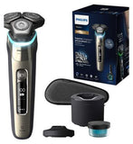 Philips Shaver 9000 Series Wet & Dry Electric Shaver with SkinIQ technology, Quick Clean Pod and Travel case - S9983/55
