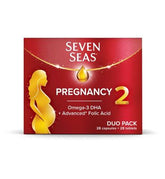 Seven Seas Pregnancy Vitamins with Omega-3 DHA and Advanced* Folic Acid - Duo Pack - 28 Capsules + 28 Tablets