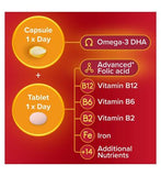 Seven Seas Pregnancy Vitamins with Omega-3 DHA and Advanced* Folic Acid - Duo Pack - 28 Capsules + 28 Tablets