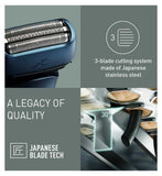 Panasonic 3 Blade Wet & Dry Electric Shaver with Ultra Linear Motor, ES-LT4B Series 700, Japanese Steel Blades, 2D Flexible Head