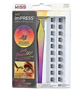 Kiss imPRESS Press-On Falsies No-Glue False Eyelash Clusters Kit Natural
