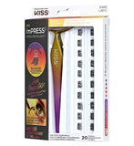 Kiss imPRESS Press-On Falsies No-Glue False Eyelash Clusters Kit Natural