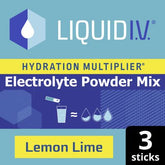 Liquid I.V. Hydration Multiplier Electrolyte Powder Mix Lemon Lime 3 Sachets