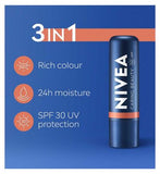 NIVEA 3in1 Caring Beauty Lip & Cheek Balm Nude, 4.8g
