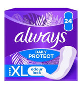 Always Daily Protect Extra Long Panty Liners, Odour Lock, x24 Count