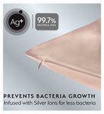 Silver Cloud Caramel Satin Pillowcase Infused with Silver Ions
