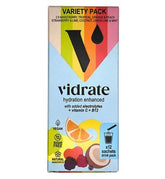 ViDrate Natural Hydration, Variety Pack, Mixed Flavours 12 x 3g Sugar-Free Sachets.