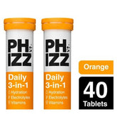 Phizz Orange 3-in-1 Hydration, Electrolytes and Vitamins Effervescent Bundle (40 Tablets)