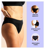 Jude Washable Absorbent Pants Bikini Cut Black