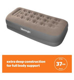 Silentnight Flocked Electric Pump Grey Airbed - Single