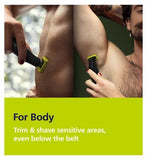 Philips OneBlade Pro 360 for Face & Body with 20-in-1 Adjustable Comb, Charging Stand, Travel Case & Extra 360 Blade - QP6652/61