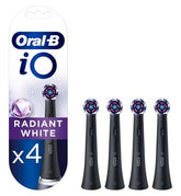 Oral-B iO Radiant White Black Toothbrush Heads - x4 Pack
