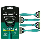 Wilkinson Sword Xtreme 3 Sensitive Men's Disposable Razors x 4, Men's Razor for Sensitive Skin