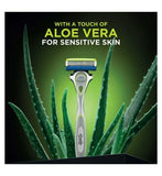 Wilkinson Sword Hydro 5 Sensitive Razor For Men with Aloe Vera to Reduce Irritation, 1 Men's Razor Handle + 4 Blades Refills