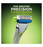 Wilkinson Sword Hydro 5 Sensitive Razor For Men with Aloe Vera to Reduce Irritation, 1 Men's Razor Handle + 4 Blades Refills