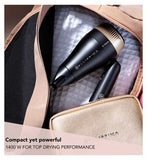 Bellissima Italia Foldable Hair Dryer with Beauty Bag and Nozzle