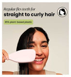 Tangle Teezer The Ultimate Detangler Plant Marshmallow Pink Straight to Curly