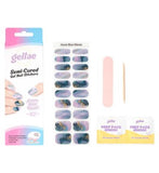 Gellae Gel Nail Sticker Azure Blue Waves