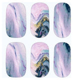 Gellae Gel Nail Sticker Azure Blue Waves