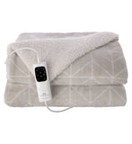 Dreamland Naptime Sherpa Electric Blanket Tartan Beige 180 x 135cm