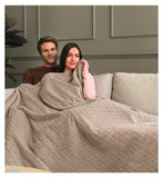 Dreamland Indulgent Days XL Electric Throw Geometric Grey 140 x 180cm