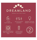 Dreamland Indulgent Days XL Elektrische Tagesdecke, Geometrisch Grau, 140 x 180 cm