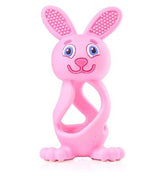 Bobbie Bunny Baby Teether Toy Rose Pink | Twist & Bounce Teething Toy