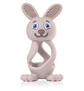 Bobbie Bunny Baby Teether Toy Cappuccino Grey | Twist & Bounce Teething Toy