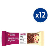 Maxi Nutrition Creamy Core Strawberry Cream Yoghurt Protein Bar 45G x 12 Bundle