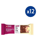 Maxi Nutrition Creamy Core Strawberry Cream Yoghurt Protein Bar 45G x 12 Bundle