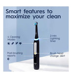 Oral-B iO4 Black Electric Toothbrush Radiant Whitening Gift Set