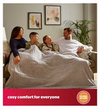 Silentnight Comfort Control Heated Throw - 9 Heat Settings - Natural