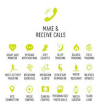 Reflex Active Series 23 Black Mesh Smart Calling Watch