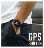 Reflex Active Series 43 Black Silicone Strap GPS Sports Smart Calling Watch