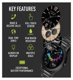 Reflex Active Series 31 Black Stainless Steel Strap Amoled Smart Calling Watch