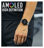 Reflex Active Series 42 Black Mesh and Grey Silicone Strap Amoled Ultra Slim Smart Calling Watch Set