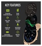 Reflex Active Series 42 Rose Gold Mesh and Pink Silicone Strap Amoled Ultra Slim Smart Calling Watch Set