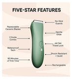 MERIDIAN Trimmer Original - Sage, Electric Body Hair, Pubic Hair & Bikini Trimmer for Men & Women